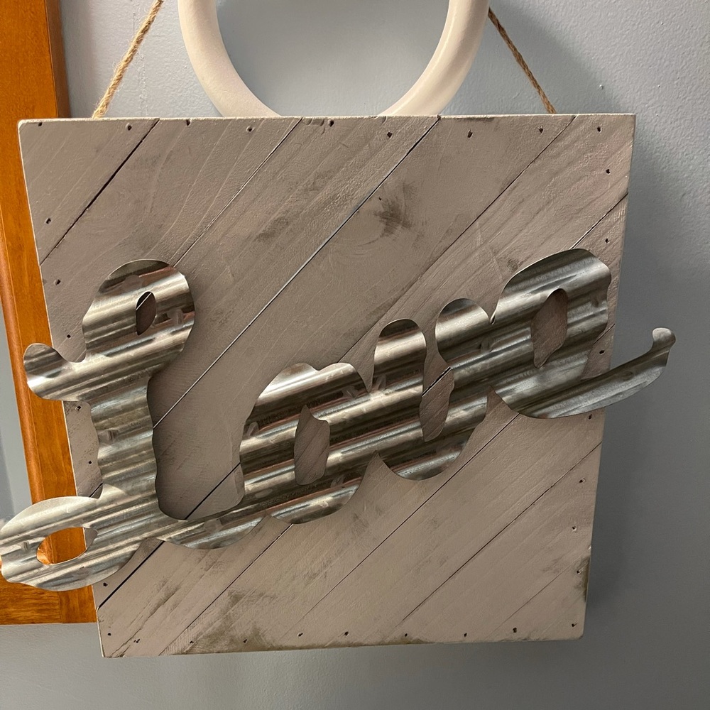 Homemade custom love sign